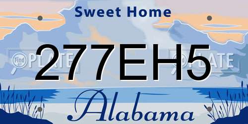 277EH5 Alabama License Plate