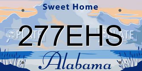 277EHS Alabama License Plate