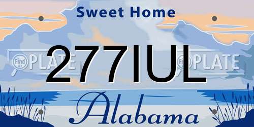 277IUL Alabama License Plate