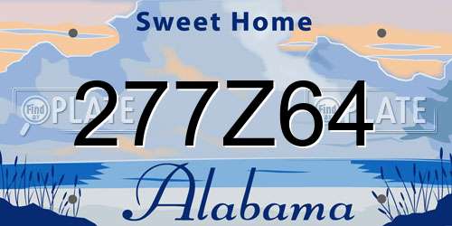 277Z64 Alabama License Plate