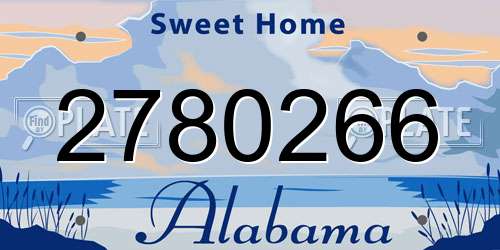 2780266 Alabama License Plate