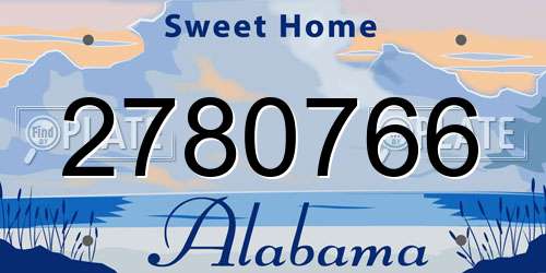 2780766 Alabama License Plate