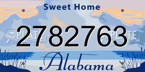 2782763 Alabama License Plate
