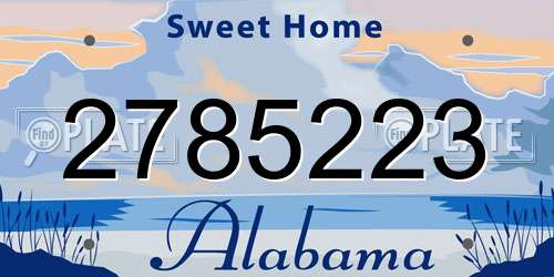 2785223 Alabama License Plate