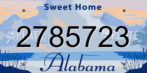 2785723 Alabama License Plate
