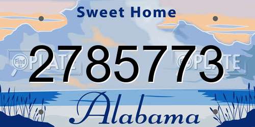 2785773 Alabama License Plate