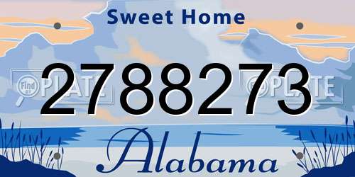 2788273 Alabama License Plate