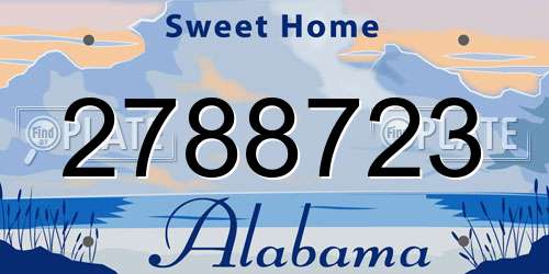 2788723 Alabama License Plate