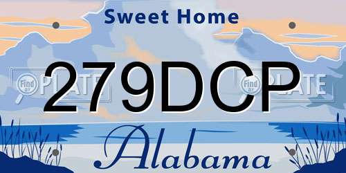 279DCP Alabama License Plate