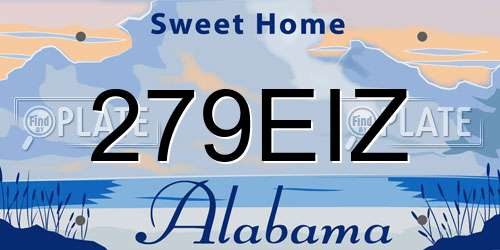279EIZ Alabama License Plate