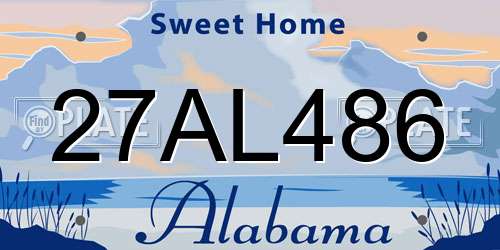 27AL486 Alabama License Plate