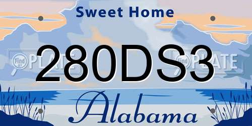 280DS3 Alabama License Plate
