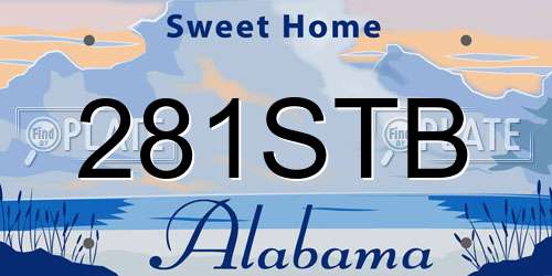281STB Alabama License Plate