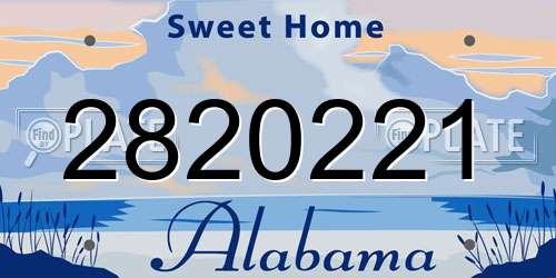 2820221 Alabama License Plate