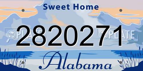 2820271 Alabama License Plate