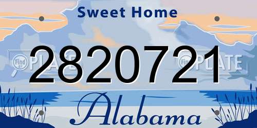 2820721 Alabama License Plate