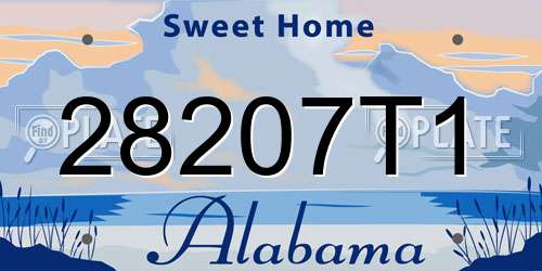 28207T1 Alabama License Plate