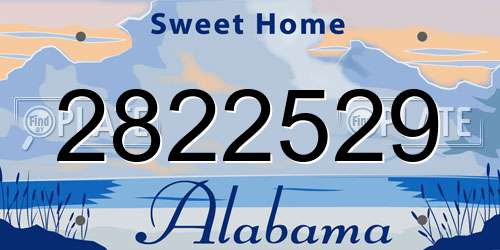 2822529 Alabama License Plate