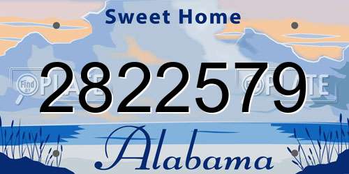 2822579 Alabama License Plate