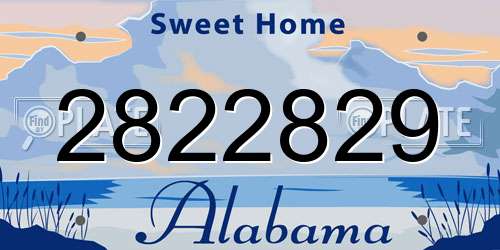2822829 Alabama License Plate