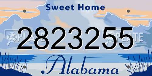 2823255 Alabama License Plate