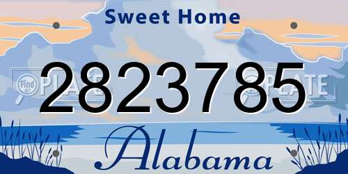 2823785 Alabama License Plate