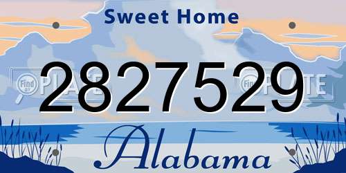 2827529 Alabama License Plate