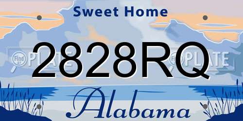 2828RQ Alabama License Plate