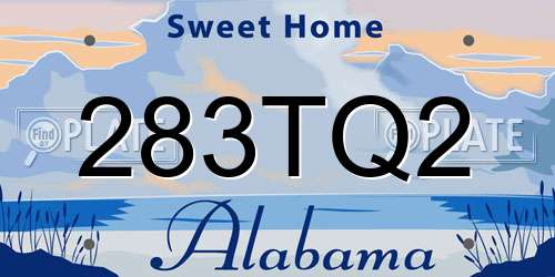 283TQ2 Alabama License Plate