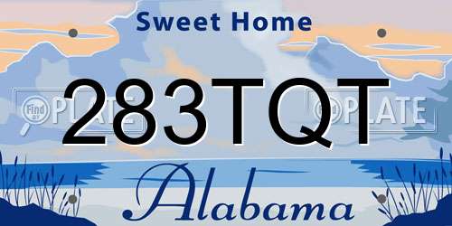283TQT Alabama License Plate