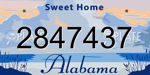 2847437 Alabama License Plate