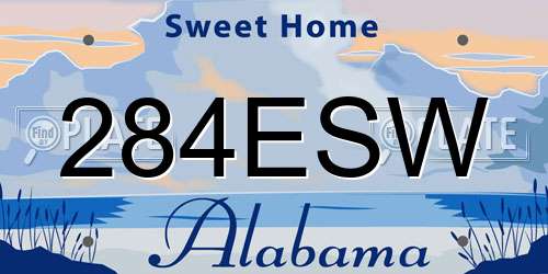 284ESW Alabama License Plate