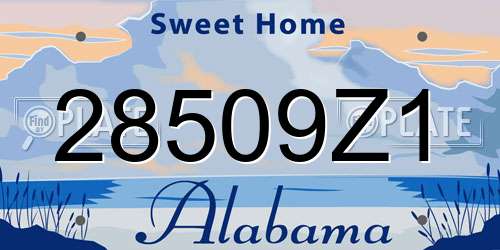 28509Z1 Alabama License Plate