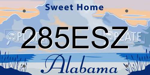 285ESZ Alabama License Plate