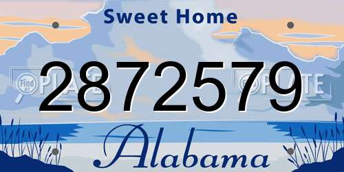 2872579 Alabama License Plate