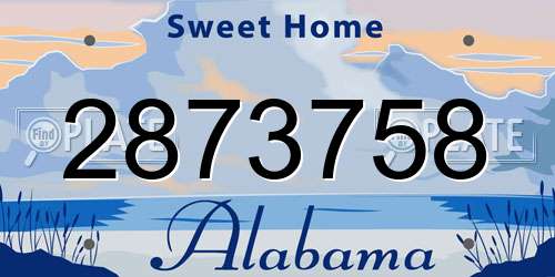 2873758 Alabama License Plate