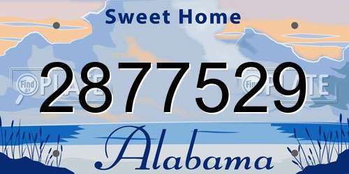 2877529 Alabama License Plate