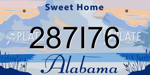 287I76 Alabama License Plate