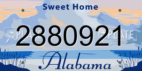 2880921 Alabama License Plate