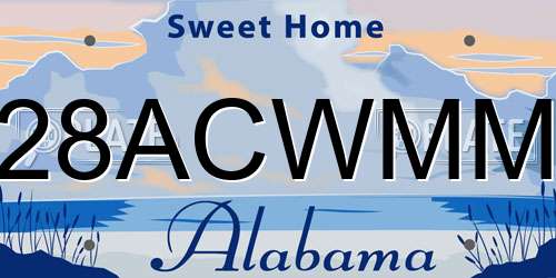 28ACWMM Alabama License Plate