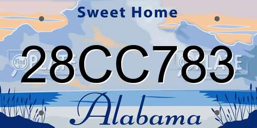 28CC783 Alabama License Plate