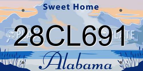 28CL691 Alabama License Plate