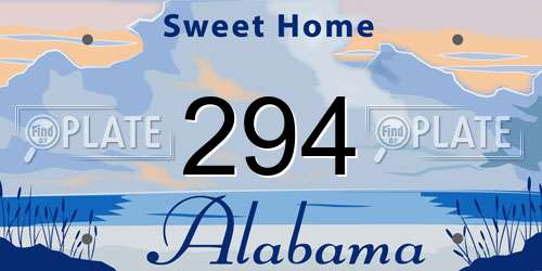 294 Alabama License Plate