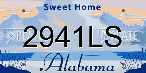 2941LS Alabama License Plate