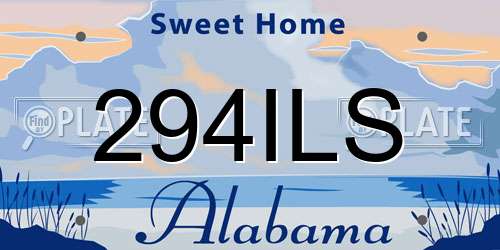 294ILS Alabama License Plate