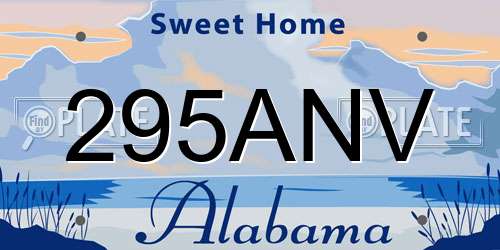 295ANV Alabama License Plate