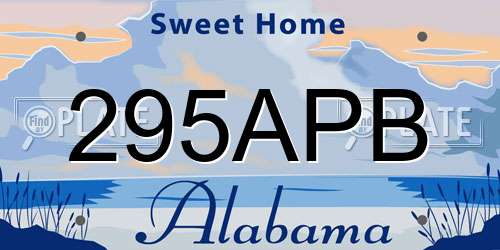295APB Alabama License Plate