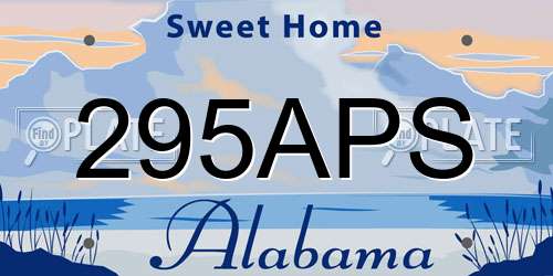 295APS Alabama License Plate