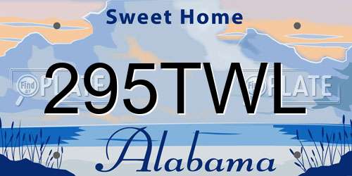 295TWL Alabama License Plate