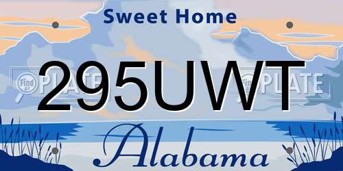 295UWT Alabama License Plate
